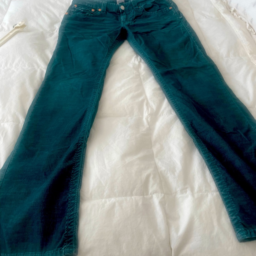 True religion Ricky, the Buddha brand, authentic vintage, dark green corduroy,
